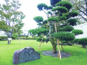 石碑には三気の力「元気、本気、根気」と刻んだ