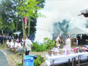 庚申さん初護摩会、参道復旧で２年ぶり