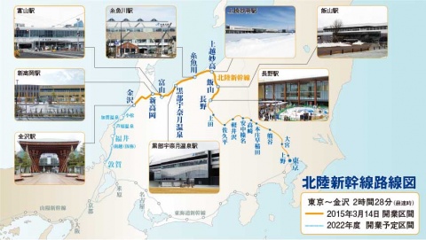 北陸新幹線路線図