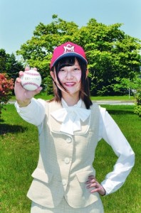 新日鉄住金　室蘭シャークス、マスコットガールに菊地さん