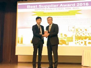 新日鉄住金、マレーシア子会社のEガルブ　パイオニアグループからベストサプライヤー賞受賞