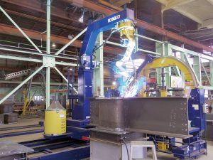 北陸製作所　天吊式溶接ロボ導入