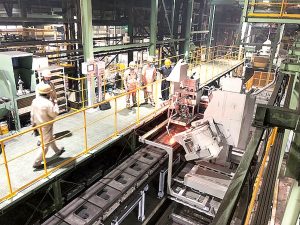 高周波鋳造、新鋳造ライン竣工