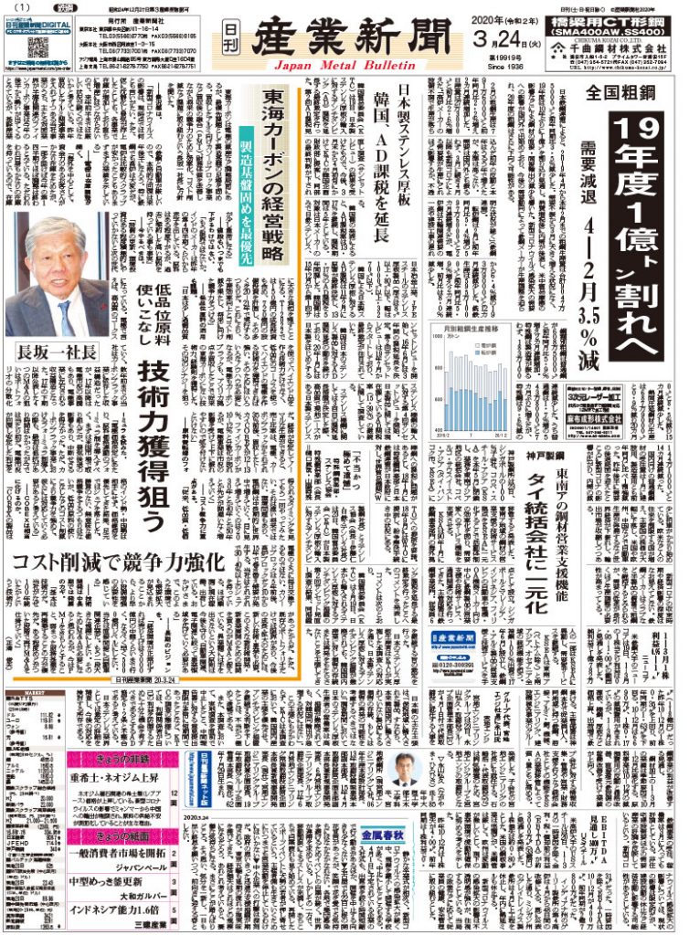 2020年3月24日付紙面PDF（緊急時対応）