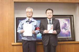 ＪＦＥ条鋼鹿島　神栖市社協に音響設備寄付