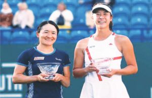 橋本総業・柴原選手　WTAツアー女子ダブルスで優勝