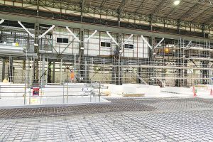 大阪鋼圧　レベラー基礎工事完了
