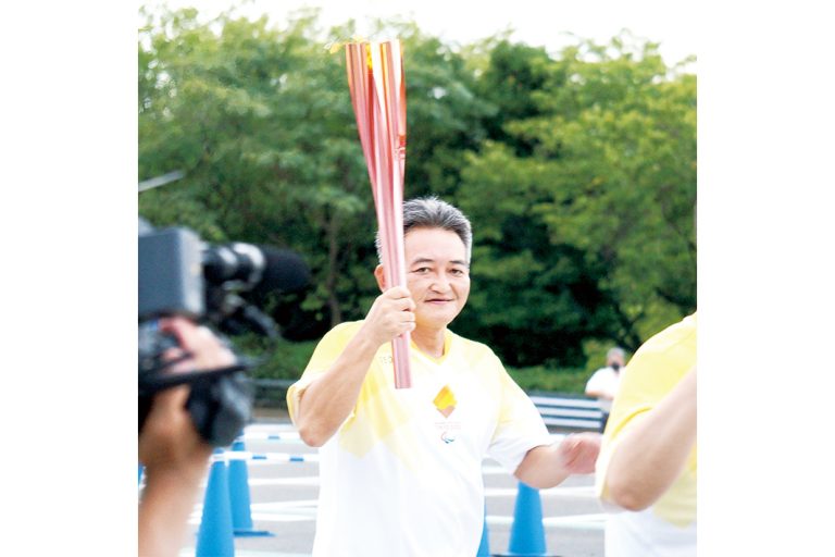 古賀オール、パラ陸上・眞野選手　パラリンピック・聖火イベントに参加