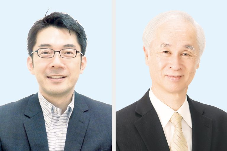 対談／循環経済の社会実装／（上）／出席者／中村崇氏　循環経済協会会長（東北大学名誉教授）／清水孝太郎氏　循環経済協会理事（三菱UFJリサーチ＆コンサルティング持続可能社会部長）／トレーサビリティー不可欠／国際競争力へ戦略具体化