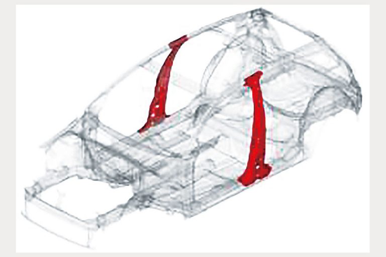 日本製鉄　2ギガパスカル級熱間プレス材　新車Ｂピラーに採用