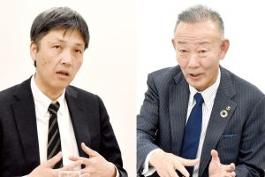 日本の特殊鋼／世界に誇る技術の粋／（46）／対談／上／経済産業省金属課　松野大輔課長×特殊鋼倶楽部　藤岡高広会長／藤岡会長／高付加価値　一段と必要に／松野課長／国内産業支える重要素材