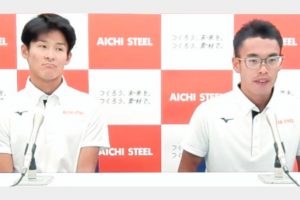 愛知製鋼・陸上部　世界陸上前に意気込み語る　競歩出場2選手　山西選手と丸尾選手