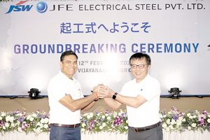 ＪＦＥとＪＳＷのインド合弁　新電磁鋼板工場が起工