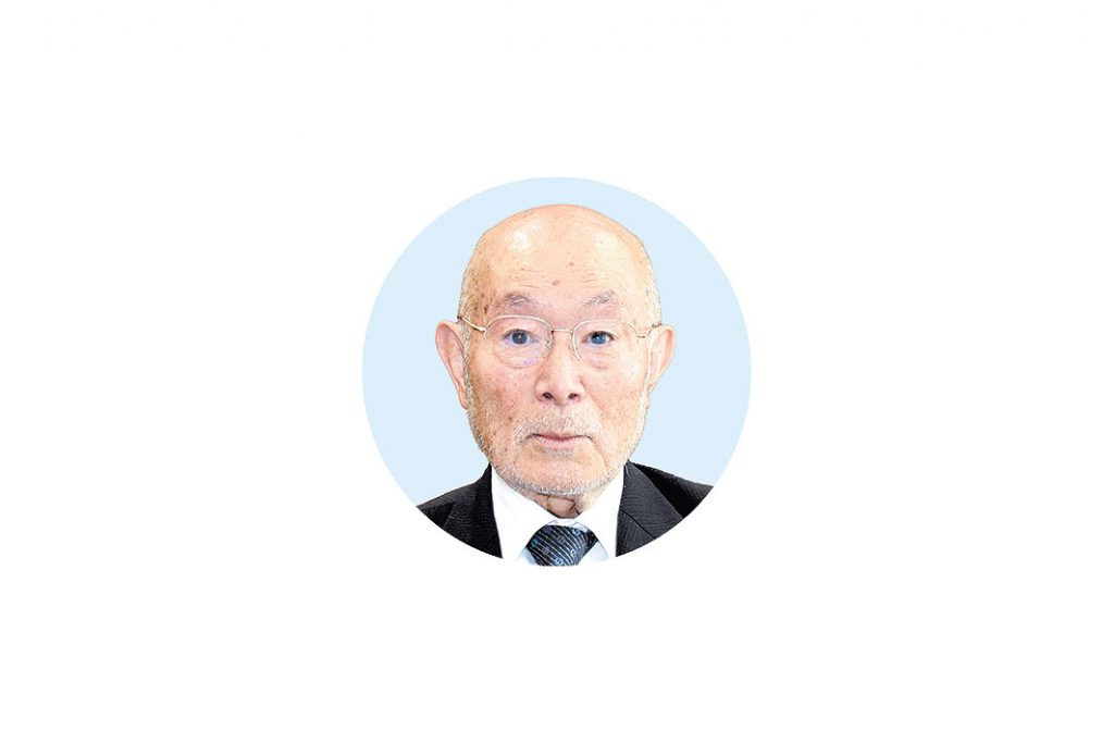 日本鉄リサイクル工業会　創立50周年／祝辞／第3代会長／鈴木孝雄氏／（リバー会長）／努力次第で大きな飛躍