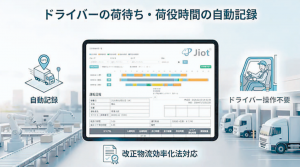 ＪＦＥ商事エレのＧＰＳトラッカー　荷待ち・荷役時間自動記録　日報の手入力不要