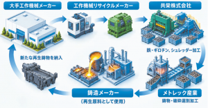 メトレック産業　鋳物材リサイクルで参画　工作機械水平循環スキーム　協力会社と連携強化