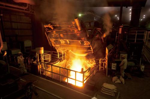 日本高周波鋼業　富山製造所アーク式電気炉